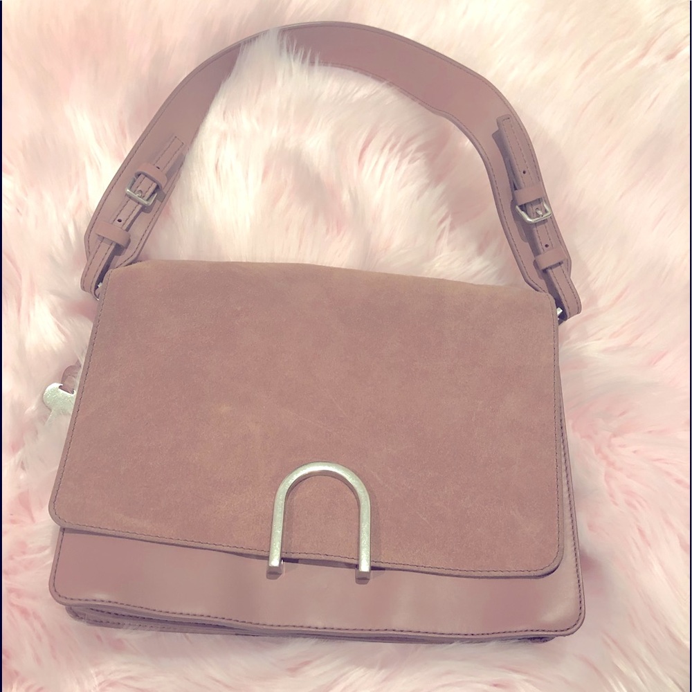 Fossil suede leather FINLEY shoulder messenger bag